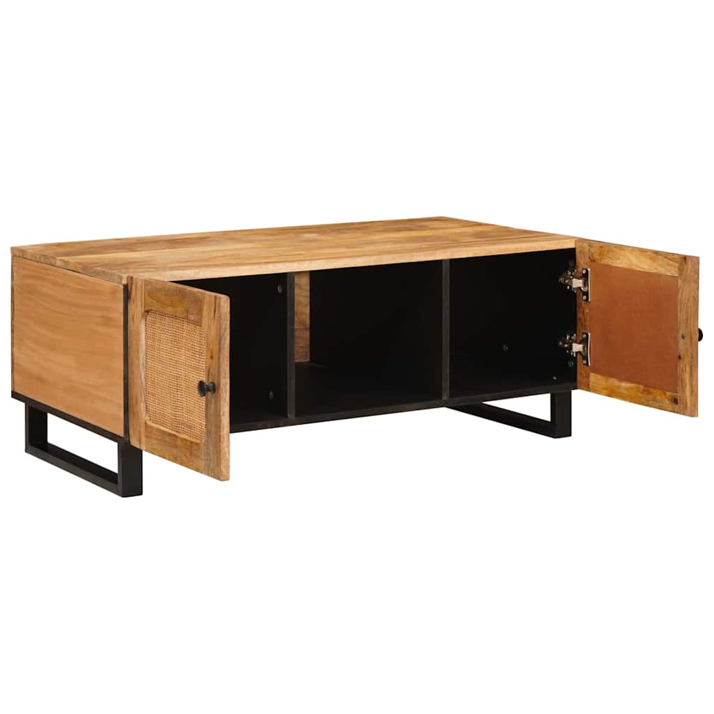 vidaXL Coffee Table Artisan Oak 100 x 54 x 40 cm Solid Mango Wood 2