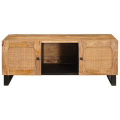 vidaXL Coffee Table Artisan Oak 100 x 54 x 40 cm Solid Mango Wood 3