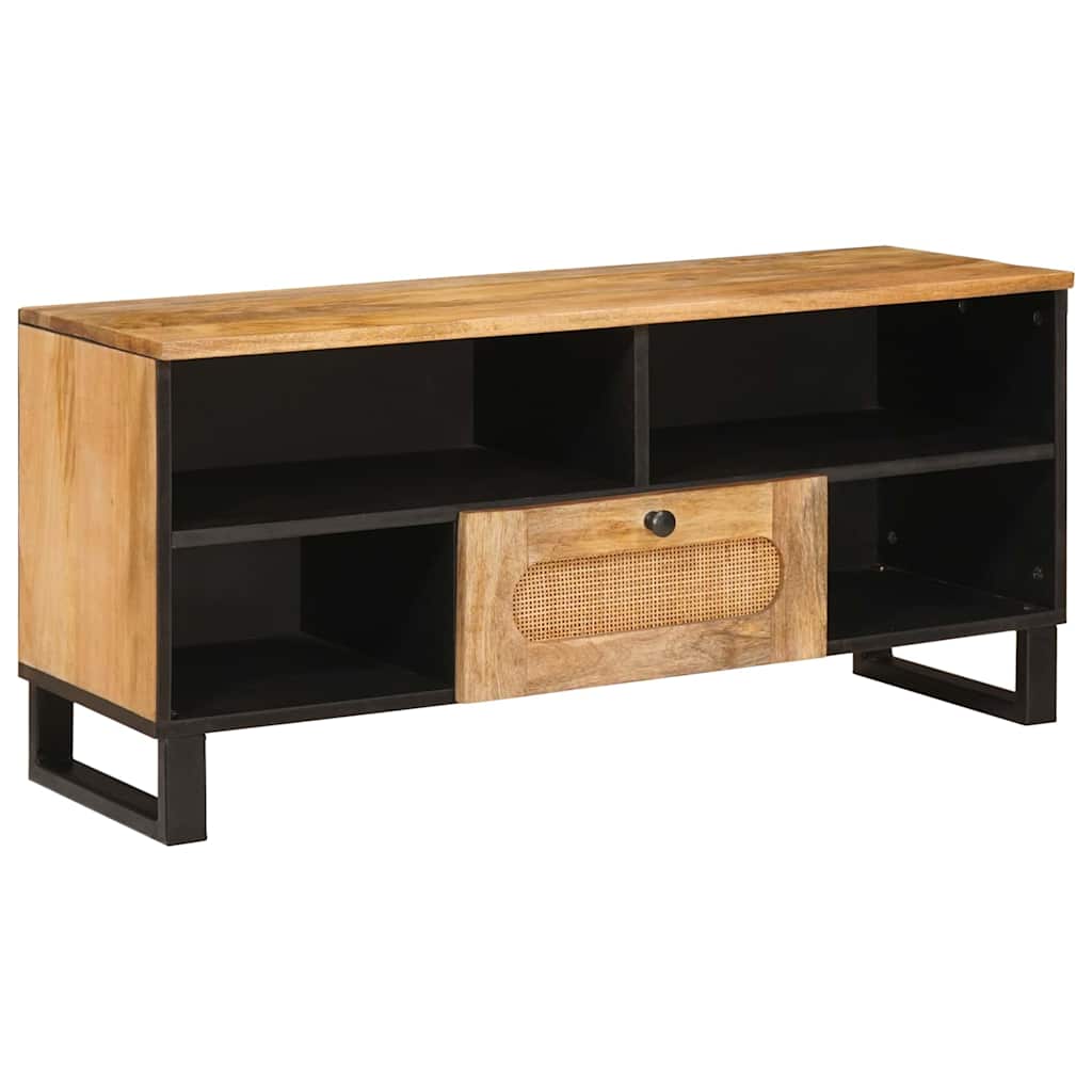 vidaXL TV Cabinet with Drawer Brown 100 x 33 x 46 cm Solid Mango Wood 1