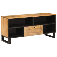 vidaXL TV Cabinet with Drawer Brown 100 x 33 x 46 cm Solid Mango Wood 1