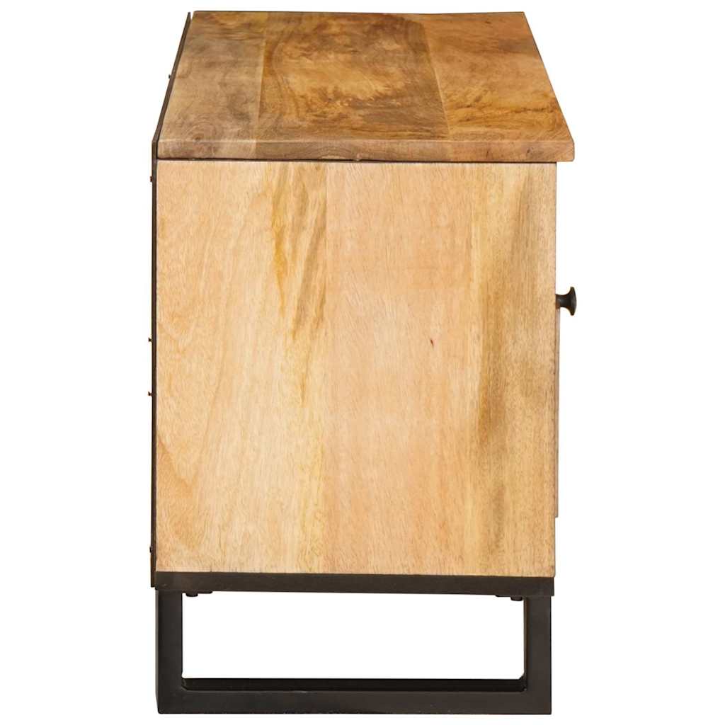 vidaXL TV Cabinet with Drawer Brown 100 x 33 x 46 cm Solid Mango Wood 4