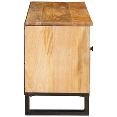 vidaXL TV Cabinet with Drawer Brown 100 x 33 x 46 cm Solid Mango Wood 4