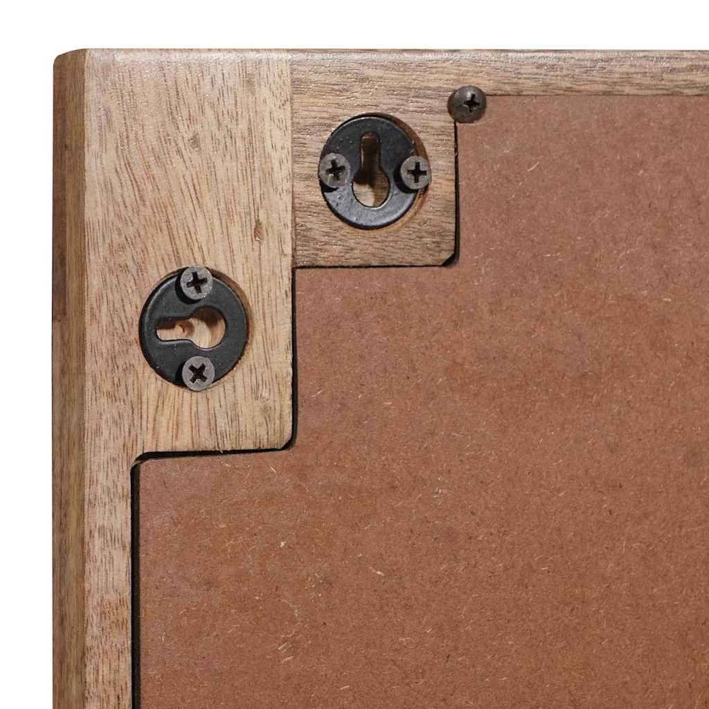 vidaXL Bathroom Mirror Brown 50 x 2.5 x 70 cm Solid Mango Wood 5