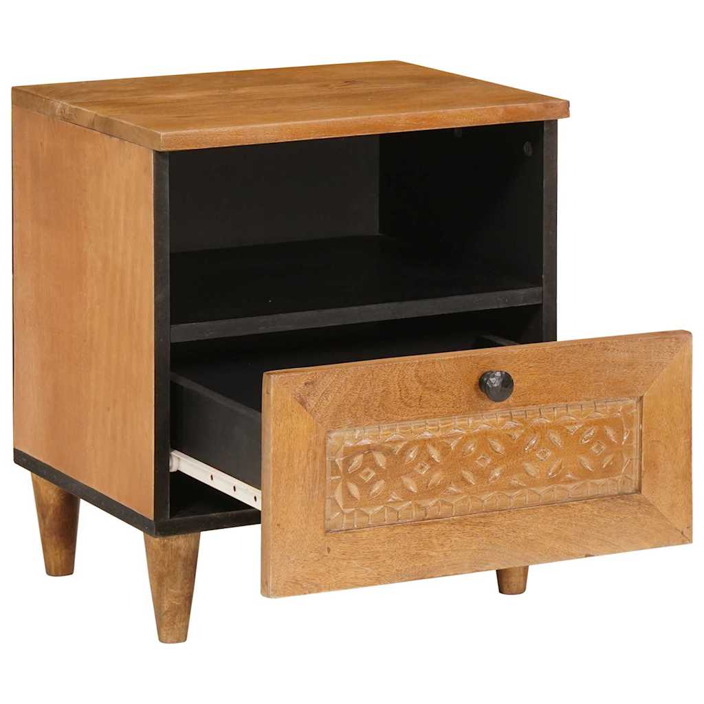 vidaXL Bedside Cabinet Light Brown 40 x 33 x 46 cm Engineered Wood 3