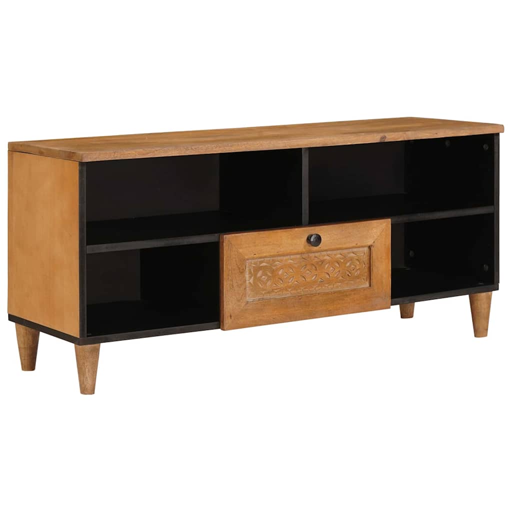 vidaXL TV Cabinet 100 x 33 x 46 cm Solid Mango Wood 1