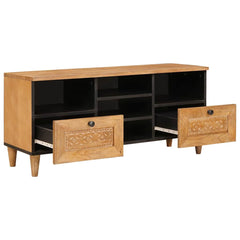TV Cabinet with Drawer Solid Mango Wood, image 2