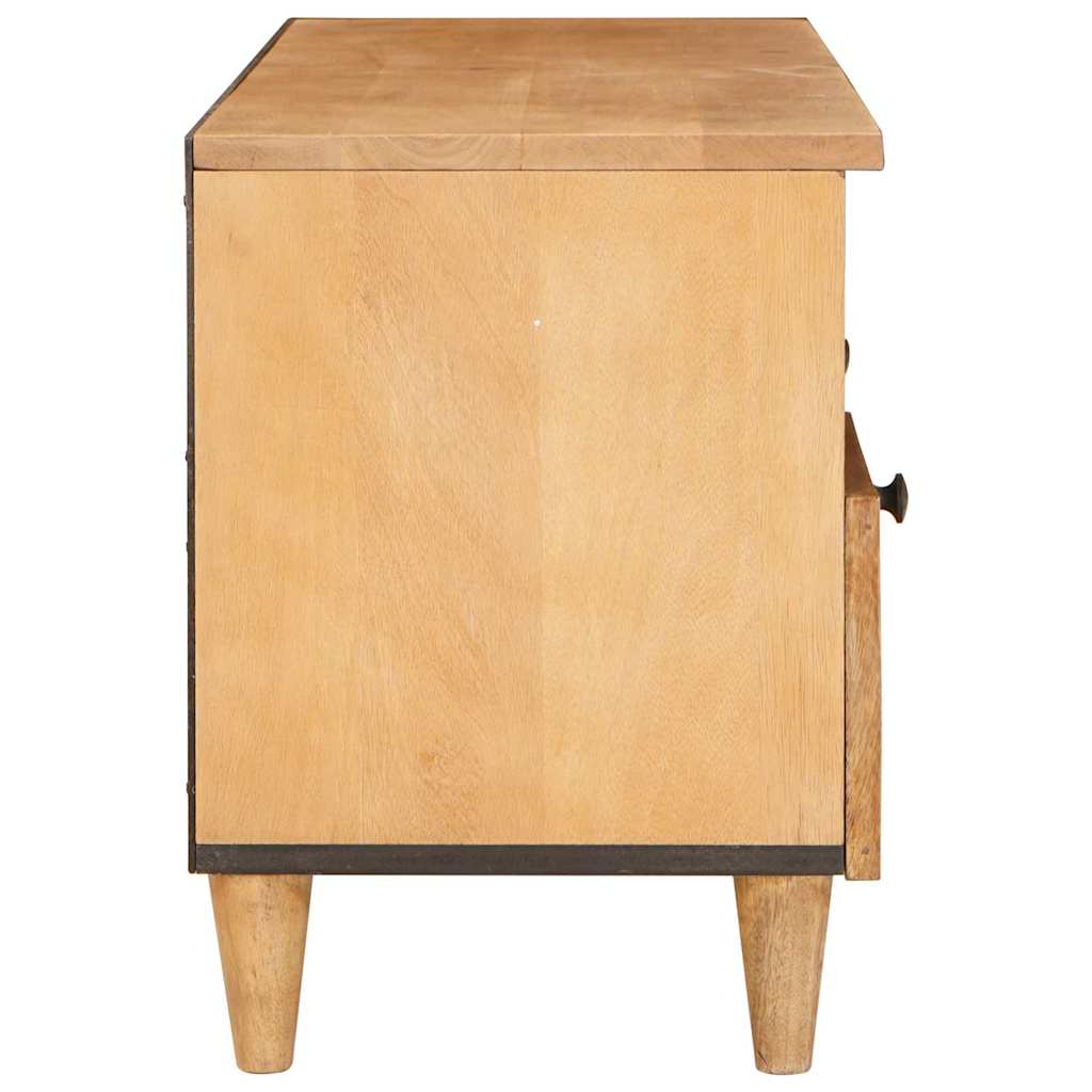 TV Cabinet with Drawer Solid Mango Wood, image 4