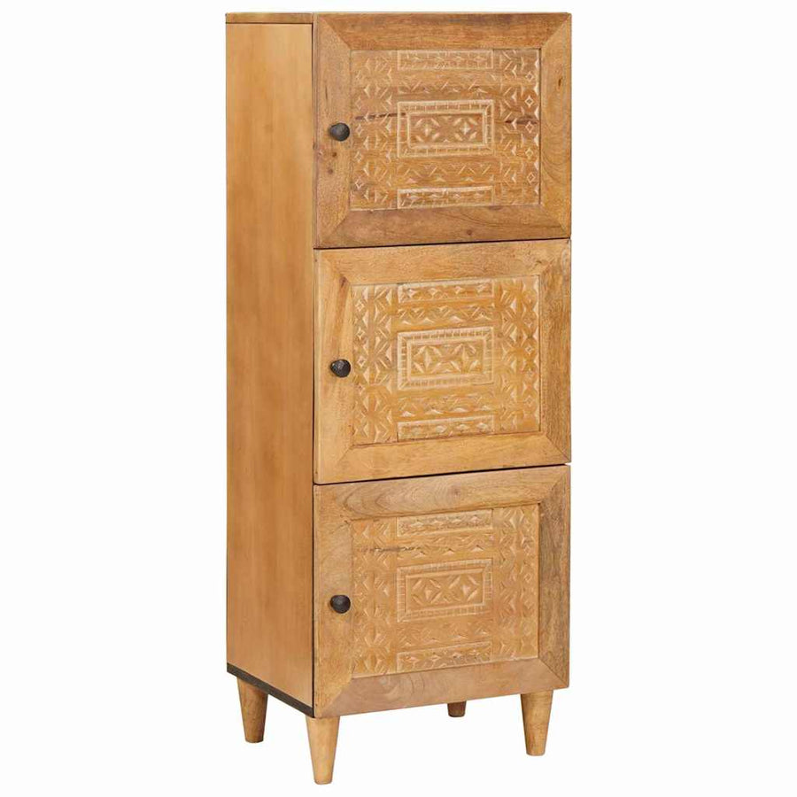 vidaXL Highboard Light brown 40 x 33 x 110 cm Solid mango wood 1