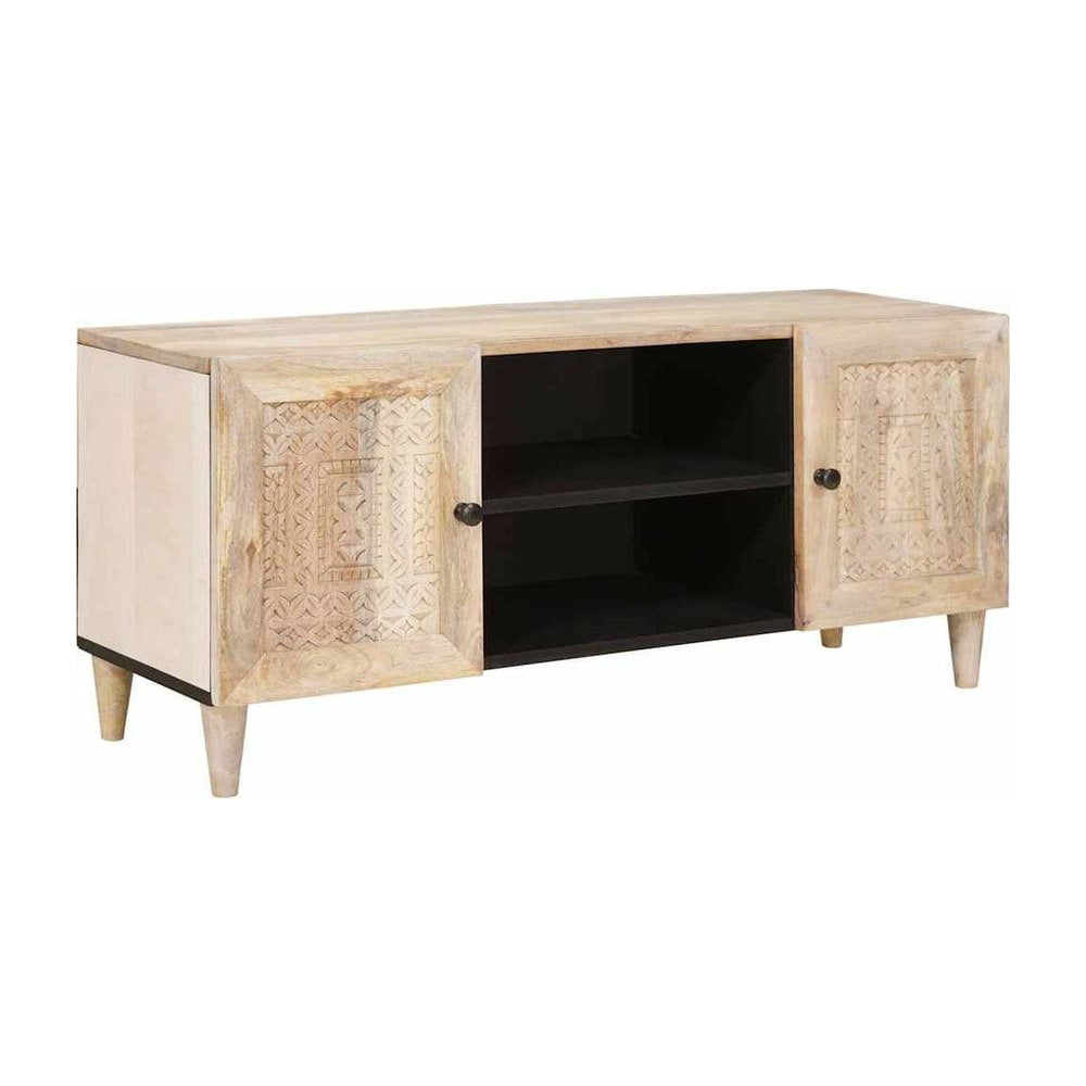 TV Units with Shelf White Engineered Wood