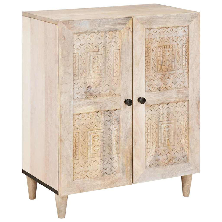 vidaXL Sideboard White 60 x 33 x 75 cm Solid mango wood 1