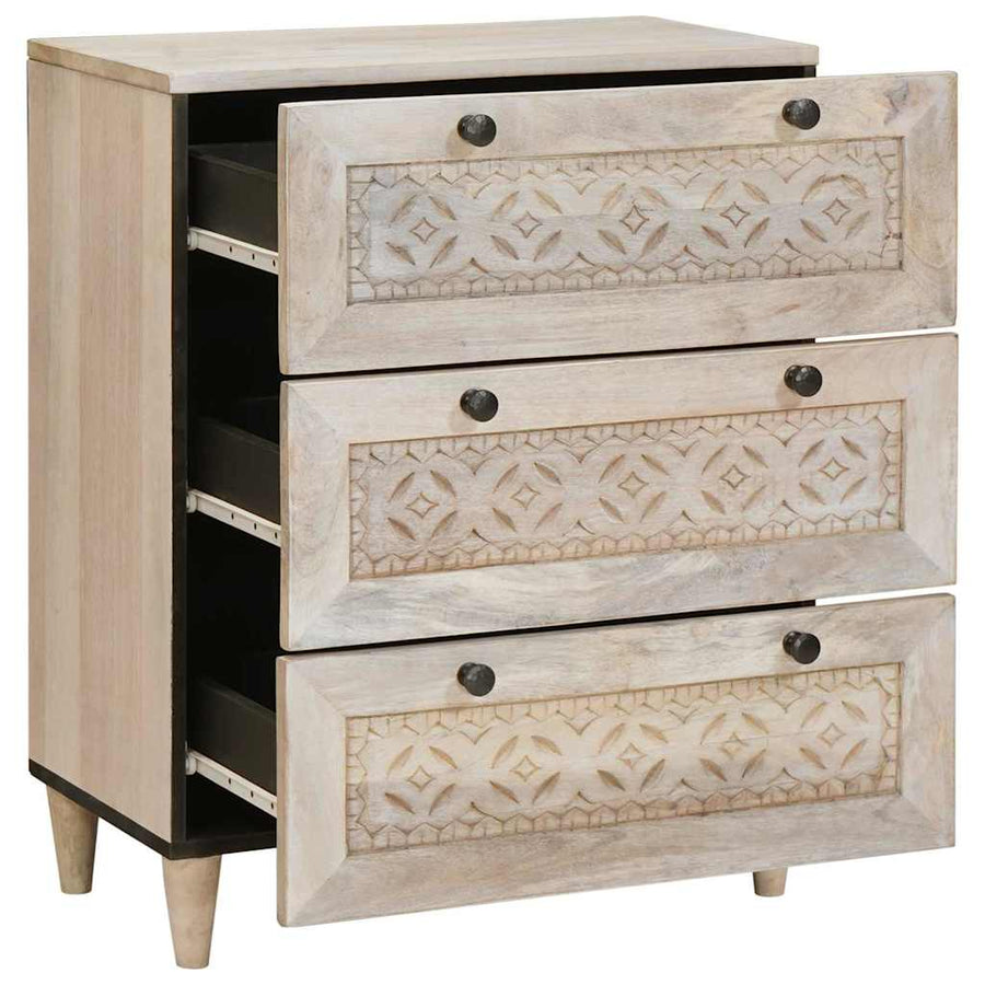 vidaXL Sideboard 60 x 33 x 75 cm Solid mango wood White 1