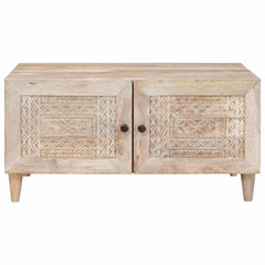 Coffee Table White 80 x 50 x 40 cm Engineered Wood White (bleached finish)
