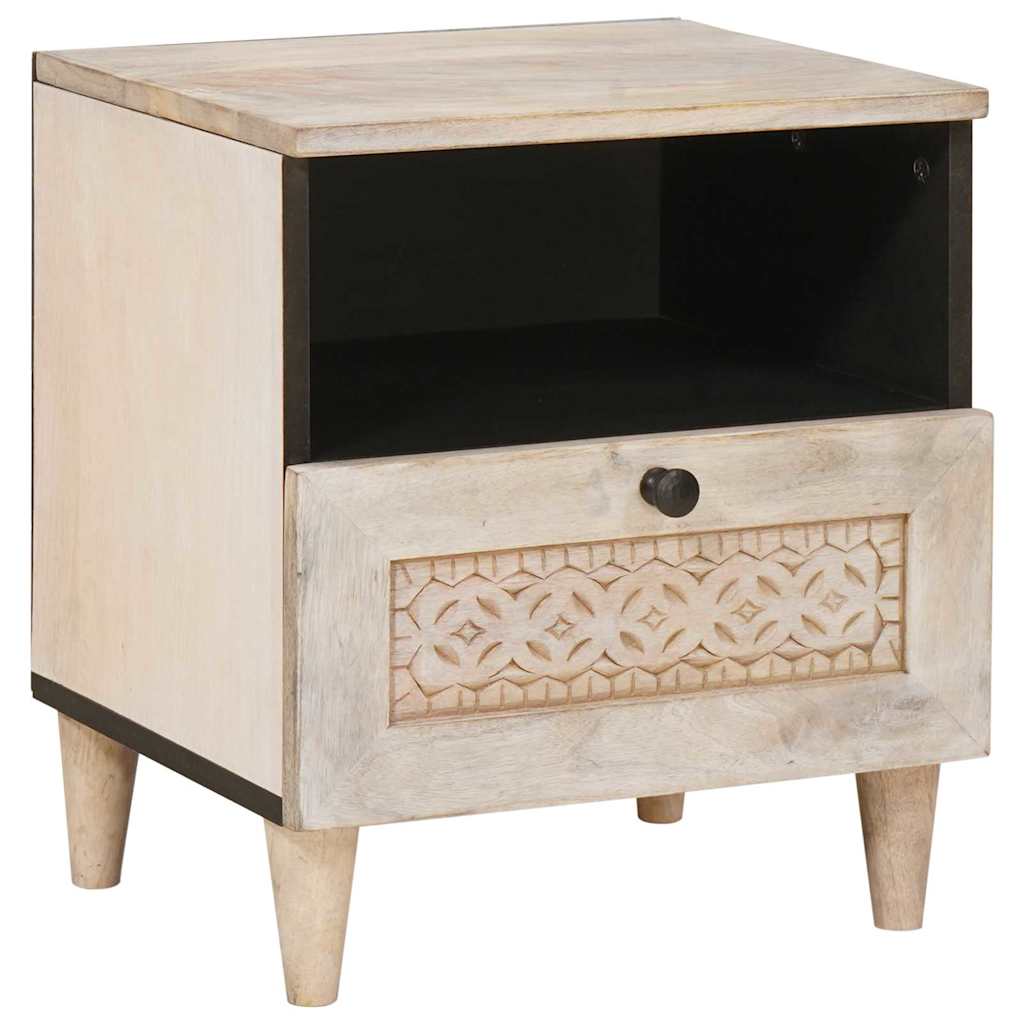 vidaXL Bedside Cabinet 2 pcs White 40 x 33 x 46 cm Engineered Wood 2