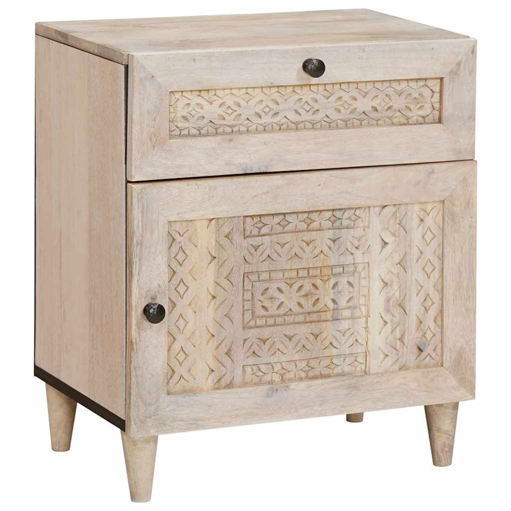 vidaXL Bedside Cabinet White 50 x 33 x 60 cm Engineered Wood 1