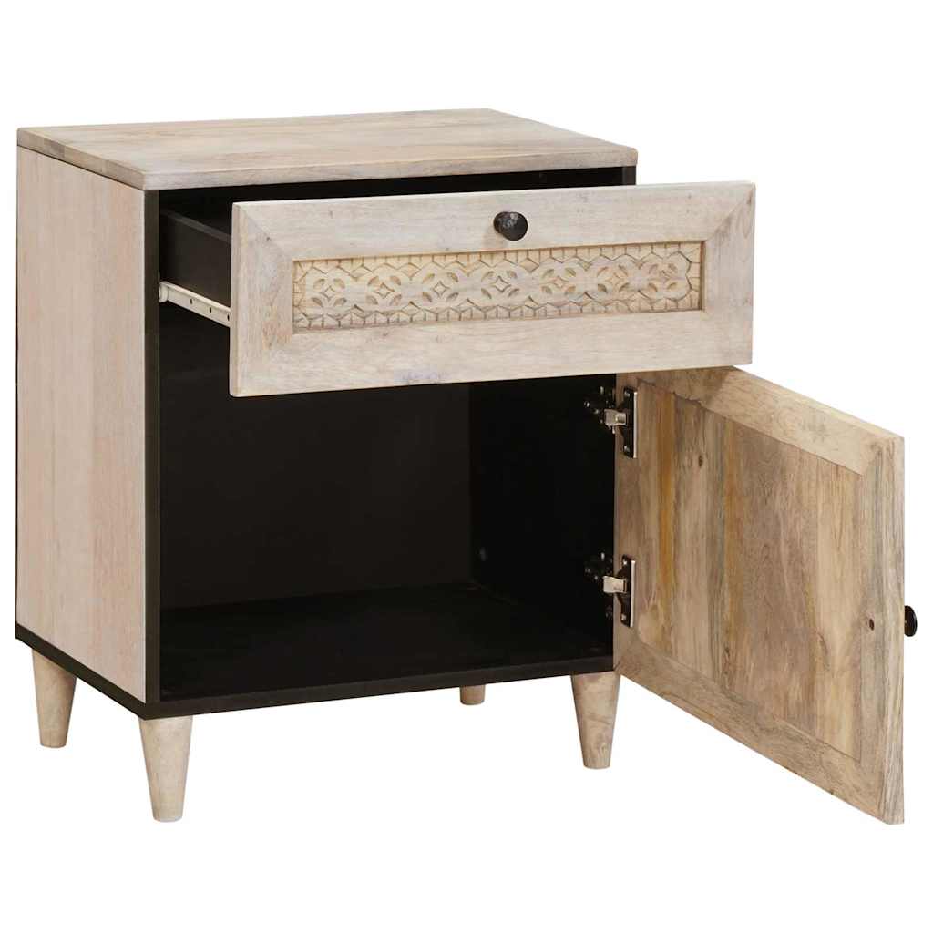 vidaXL Bedside Cabinet White 50 x 33 x 60 cm Engineered Wood 2