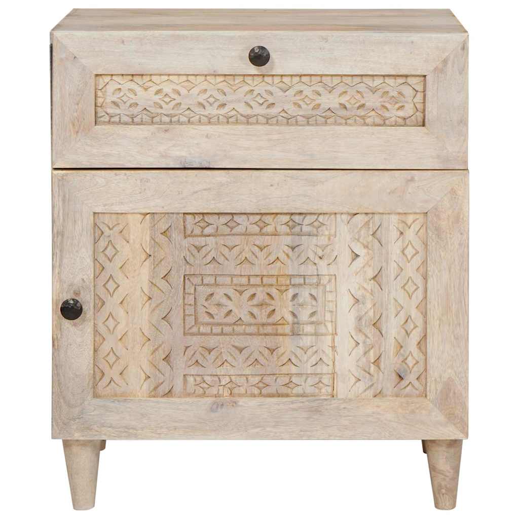 vidaXL Bedside Cabinet White 50 x 33 x 60 cm Engineered Wood 3