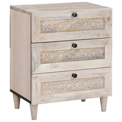 vidaXL Bedside Cabinet White 50 x 33 x 62 cm Engineered Wood 1
