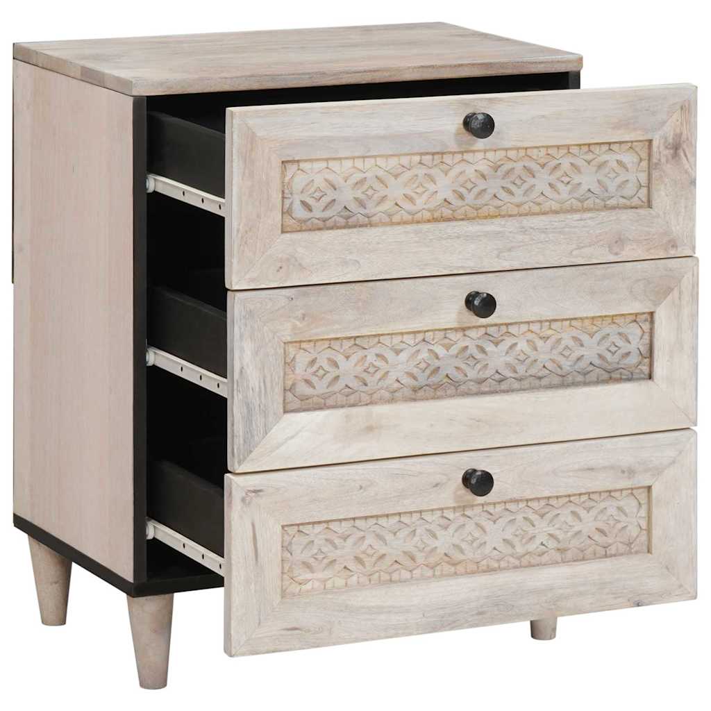 vidaXL Bedside Cabinet White 50 x 33 x 62 cm Engineered Wood 2