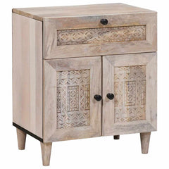 vidaXL Bedside Cabinet White 50 x 33 x 60 cm Engineered Wood 1