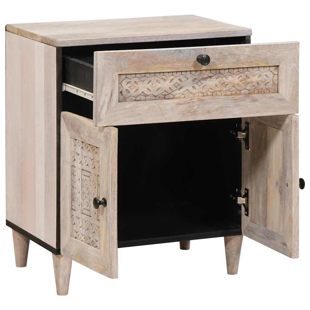 vidaXL Bedside Cabinet White 50 x 33 x 60 cm Engineered Wood 2