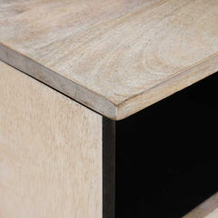TV Cabinet Bleached White Solid Mango Wood, image 6