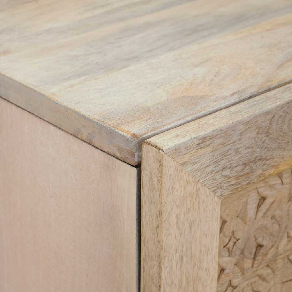Highboard White Solid Mango Wood, image 6