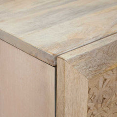 Highboard White Solid Mango Wood, image 6