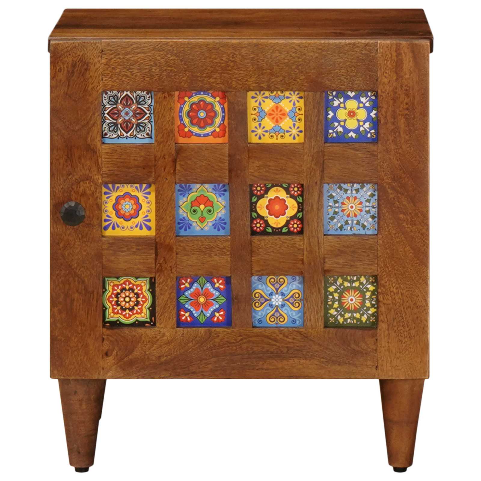 vidaXL Bedside Cabinet Brown 40 x 33 x 46 cm Solid Mango Wood 4
