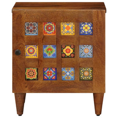vidaXL Bedside Cabinet Brown 40 x 33 x 46 cm Solid Mango Wood 4