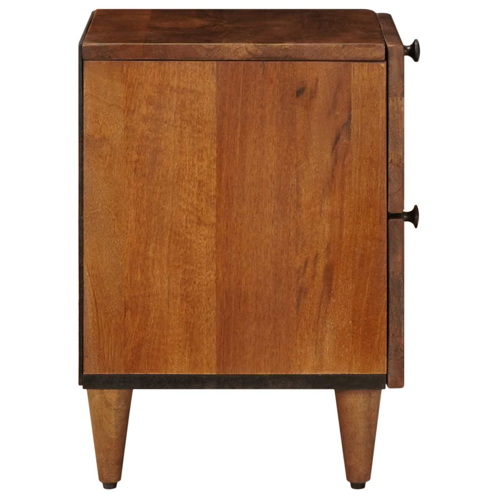 vidaXL Bedside Cabinet 2 pcs Brown 40 x 33 x 46 cm Solid Mango Wood 5