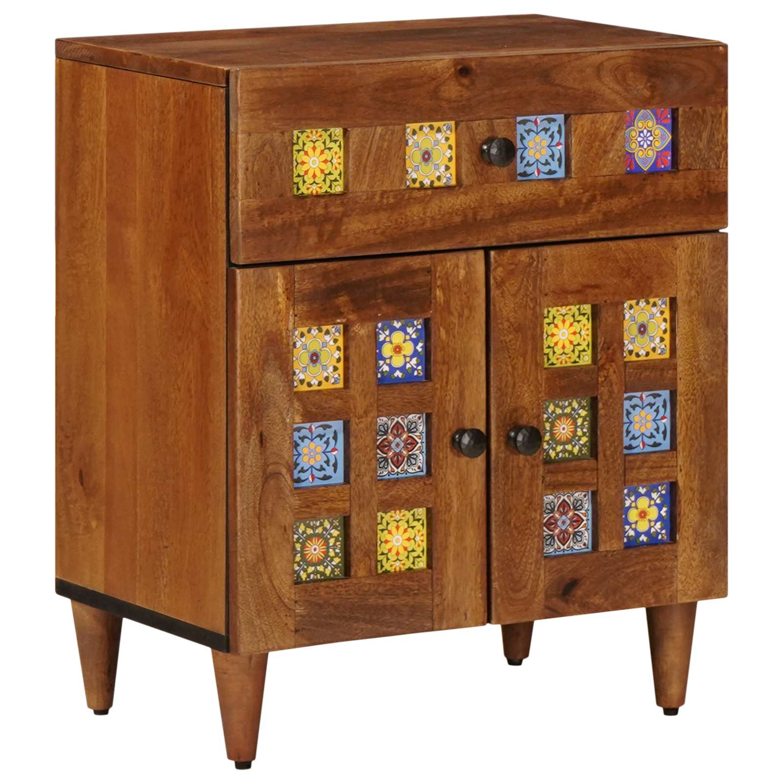 vidaXL Bedside Cabinet Brown 50 x 33 x 60 cm Solid Mango Wood 2