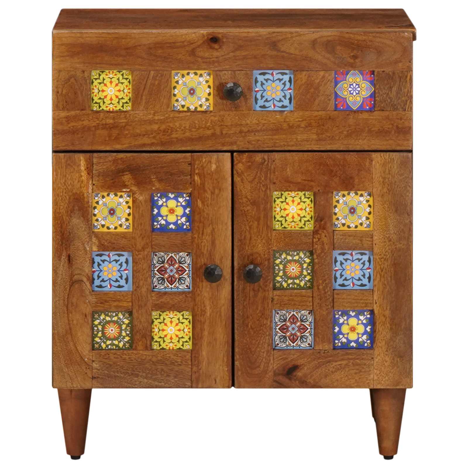 vidaXL Bedside Cabinet Brown 50 x 33 x 60 cm Solid Mango Wood 4