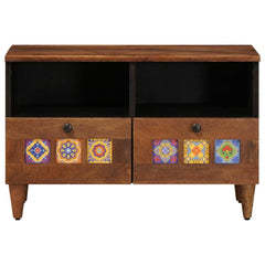 Coffee Table 80 x 54 x 40 cm Solid Mango Wood Walnut