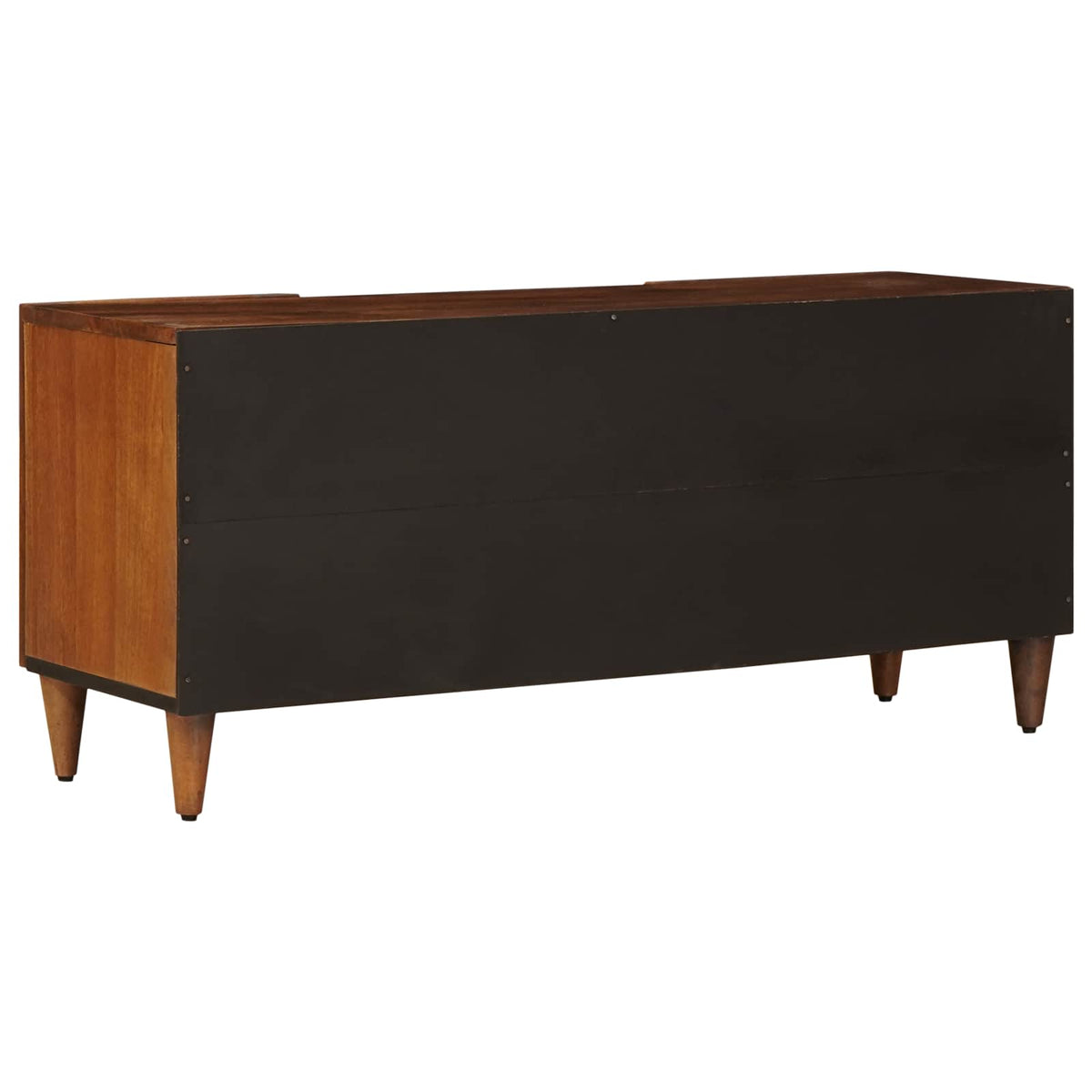 TV Cabinet with Drawer Walnut Solid Mango Wood, image 6