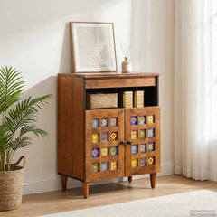 Sideboard Solid Mango Wood in Walnut