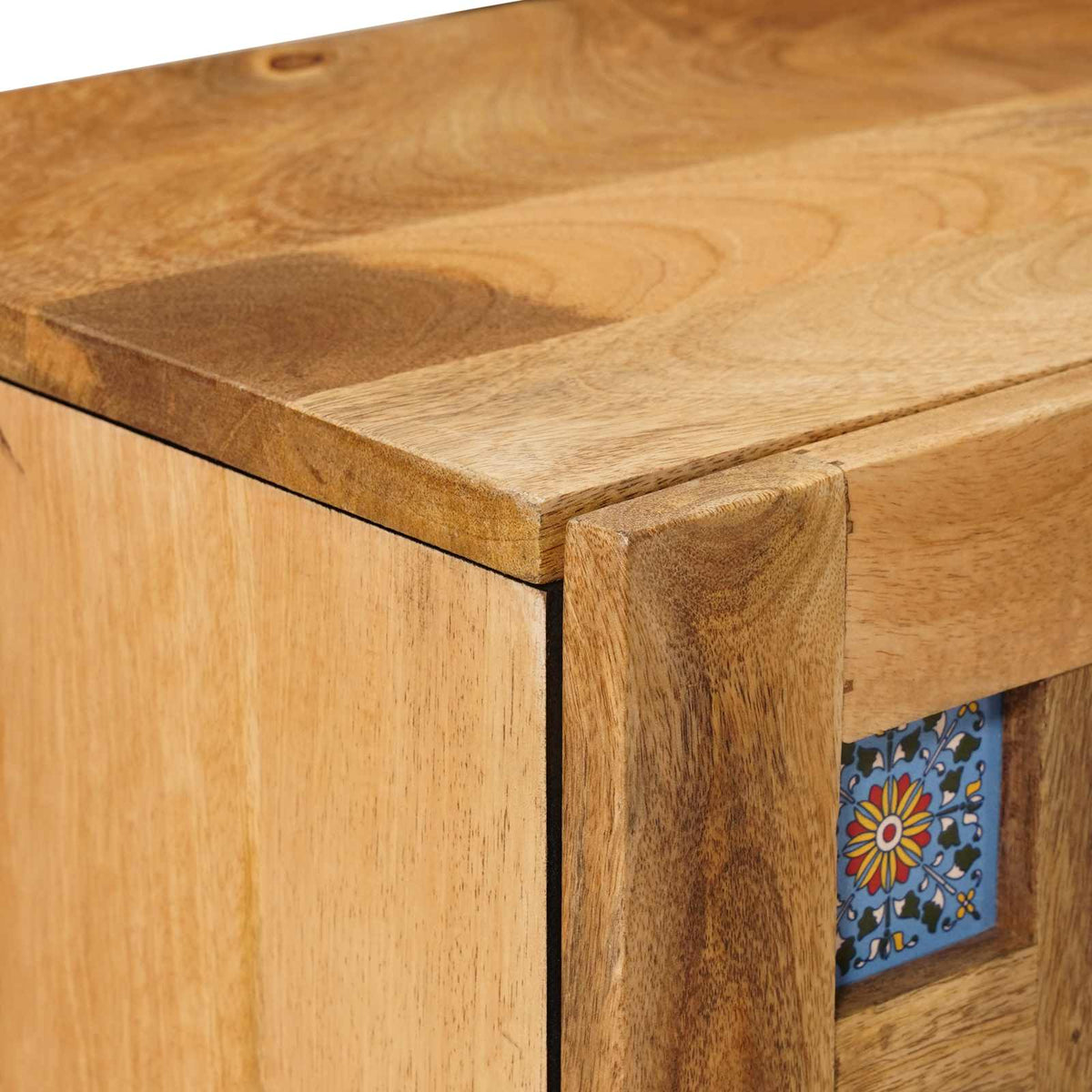 vidaXL Bedside Cabinet 2 pcs Natural 40 x 33 x 46 cm Solid Mango Wood 6