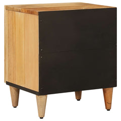 vidaXL Bedside Cabinet 2 pcs Natural 40 x 33 x 46 cm Solid Mango Wood 5