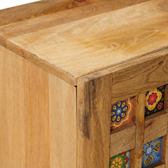 vidaXL TV Cabinet with Shelf Natural 105 x 33 x 46 cm Solid Mango Wood 6