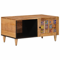 Coffee Table 80 x 50 x 40 cm Solid Mango Wood Natural