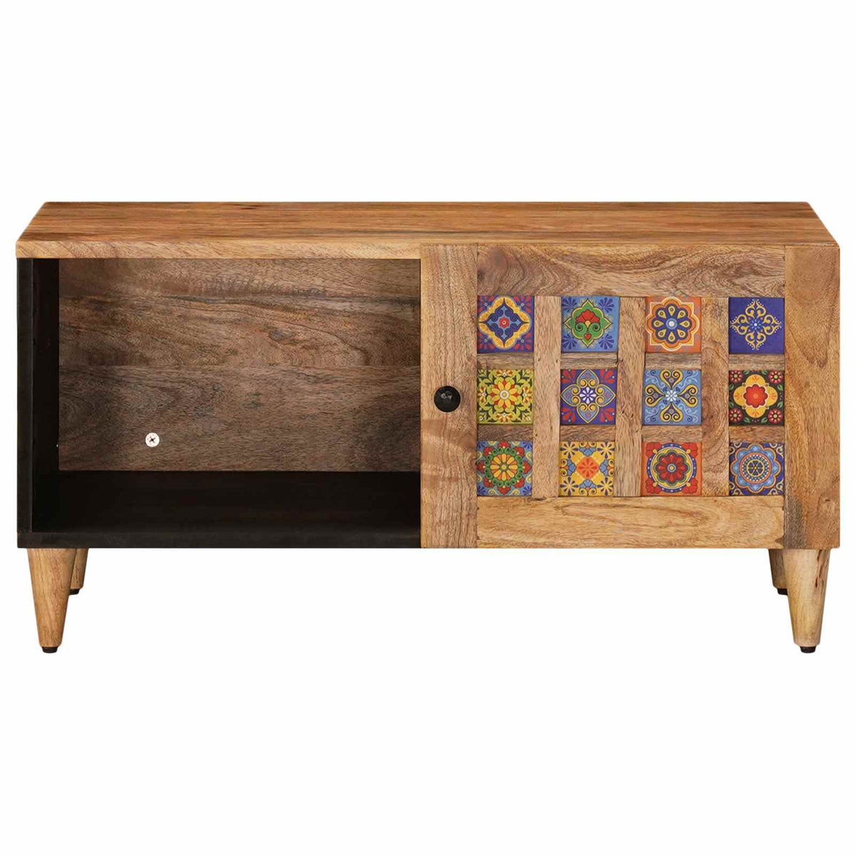 Coffee Table 80 x 50 x 40 cm Solid Mango Wood Natural