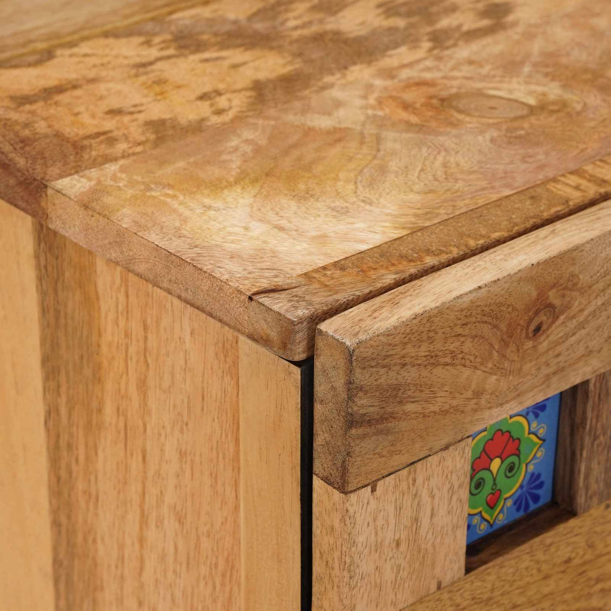 vidaXL Bedside Cabinet Natural 50 x 33 x 60 cm Solid Mango Wood 6