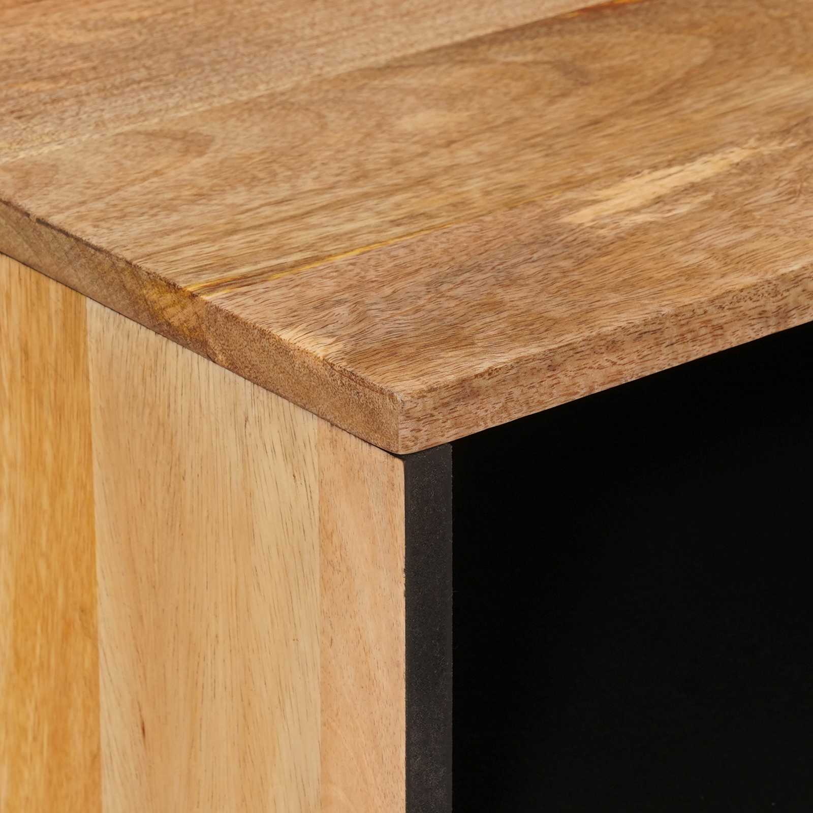 vidaXL Bedside Cabinet Natural 50 x 33 x 62 cm Solid Mango Wood 6