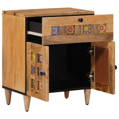 vidaXL Bedside Cabinet Natural 50 x 33 x 60 cm Solid Mango Wood 2