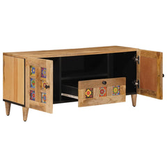 TV Cabinet Natural Solid Mango Wood, image 2