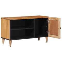 vidaXL TV Cabinet with Door Natural 80 x 33 x 46 cm Solid Mango Wood 2