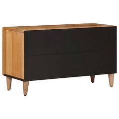 vidaXL TV Cabinet with Door Natural 80 x 33 x 46 cm Solid Mango Wood 5