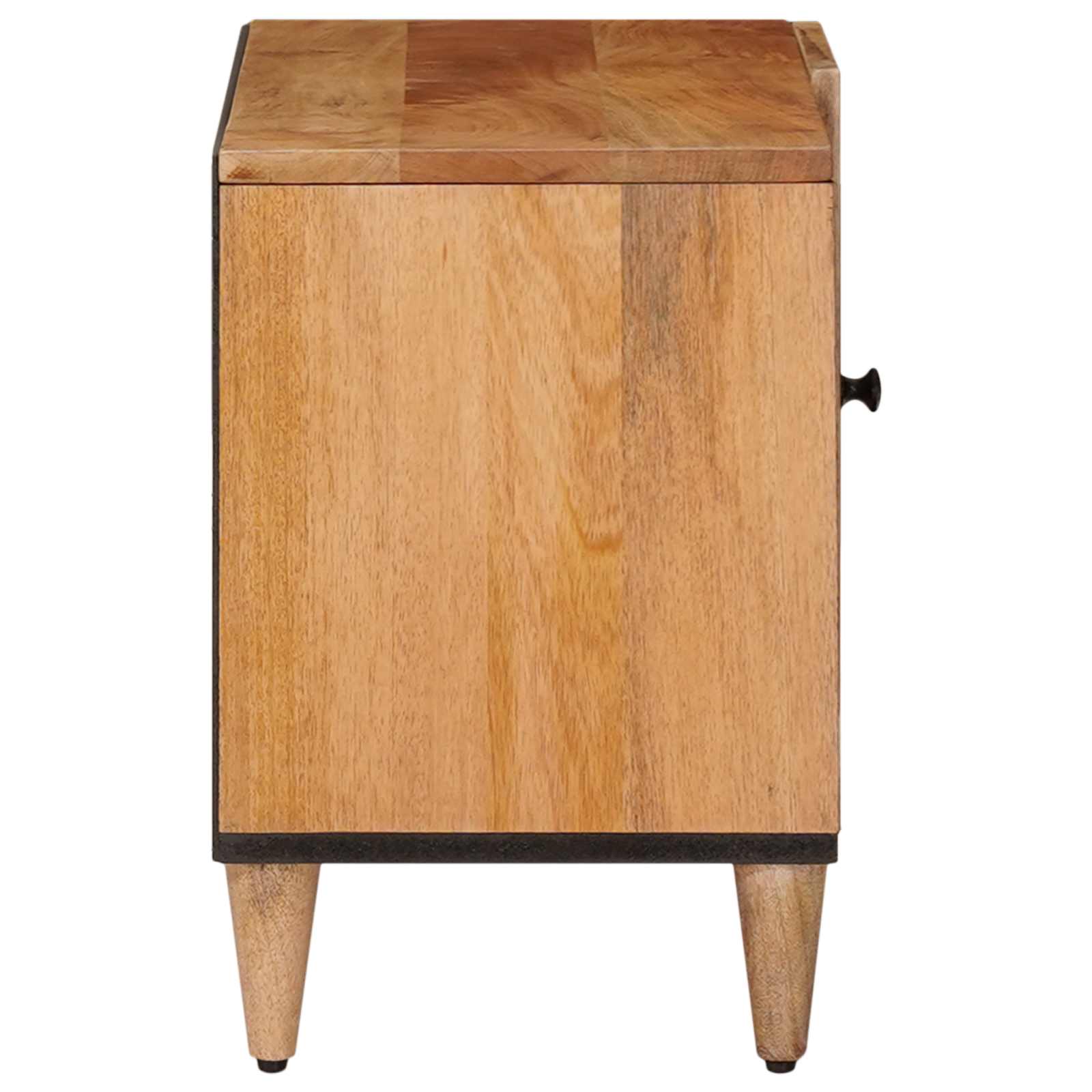 vidaXL TV Cabinet with Door Natural 80 x 33 x 46 cm Solid Mango Wood 4