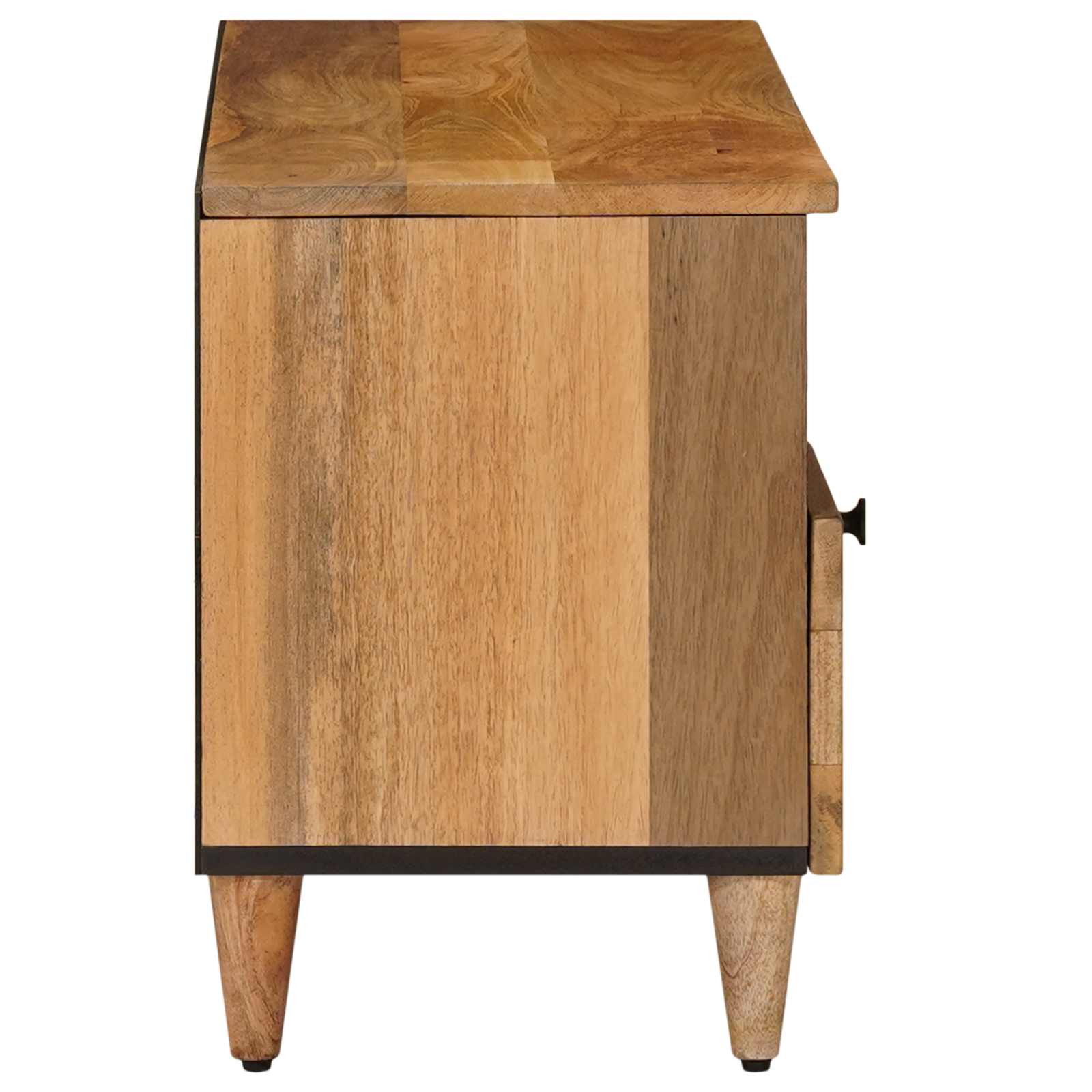vidaXL TV Cabinet with Shelf Natural 100 x 33 x 46 cm Solid Mango Wood 4