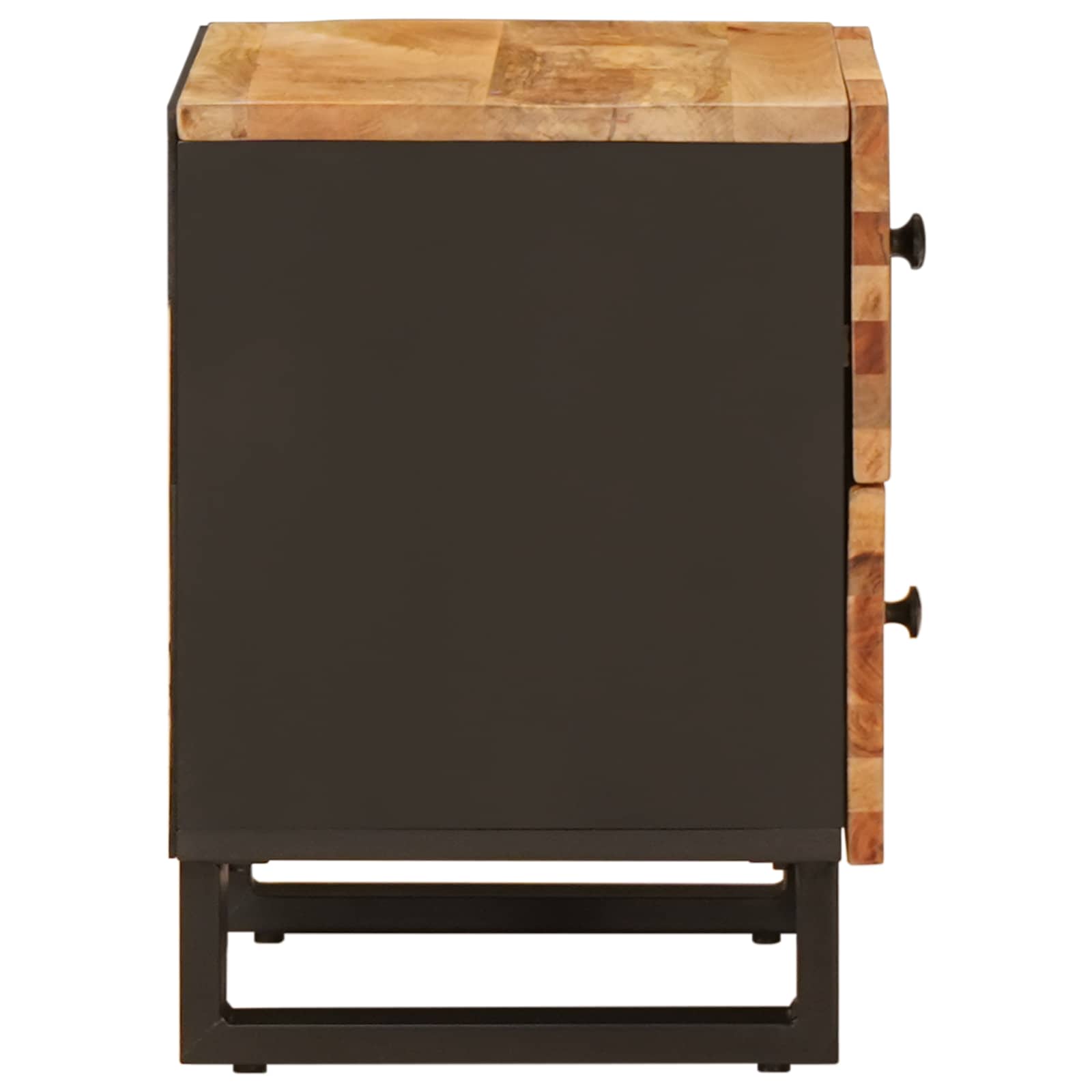 vidaXL Bedside Cabinet 2 pcs Brown 40 x 33 x 46 cm Solid Mango Wood 5