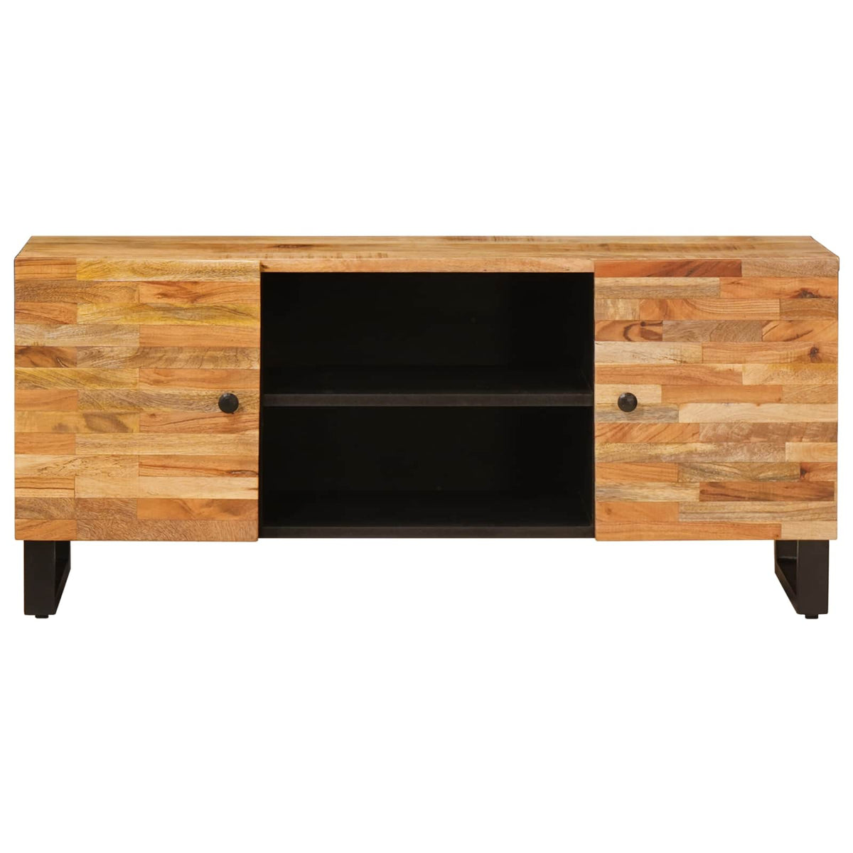 TV Cabinet with Storage Brown Solid Mango Wood, image 3